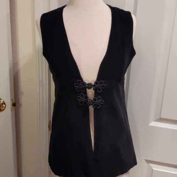 Vintage Jackets & Blazers - Vintage black velvet vest